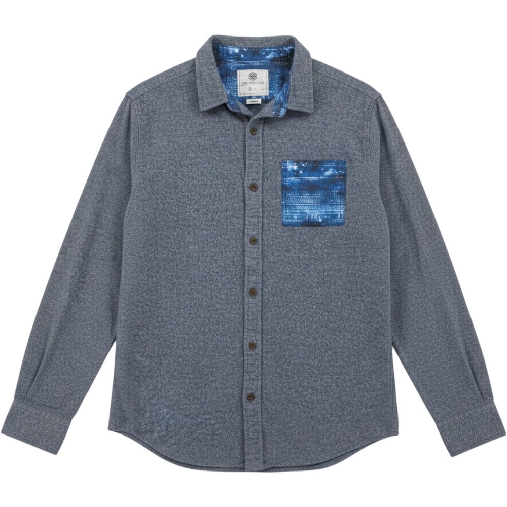 On The Byas Cotton Button Flannel Long Sleeve Skater Shirt